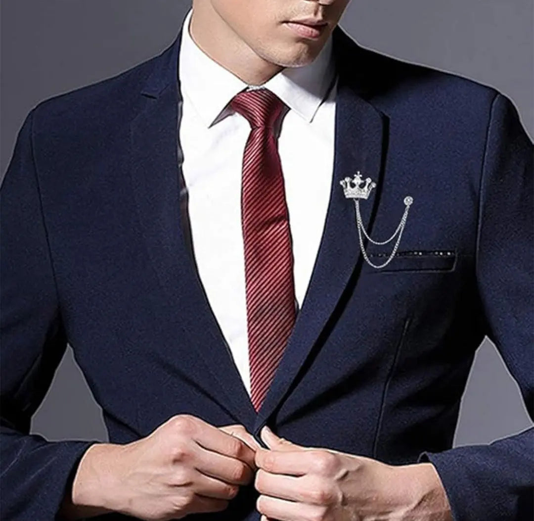 Men's Crown Hanging Chain Brooch Maison Aurum