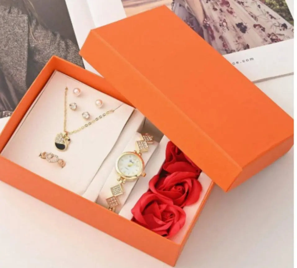7 Piece Jewellery Box with Roses Maison Aurum