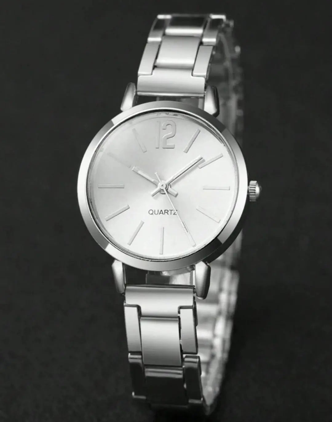 Women's Stainless Steel Minimalist Small Dial Quartz Wristwatch and Bracelet Maison Aurum
