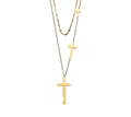 Layered Cross Necklace Maison Aurum