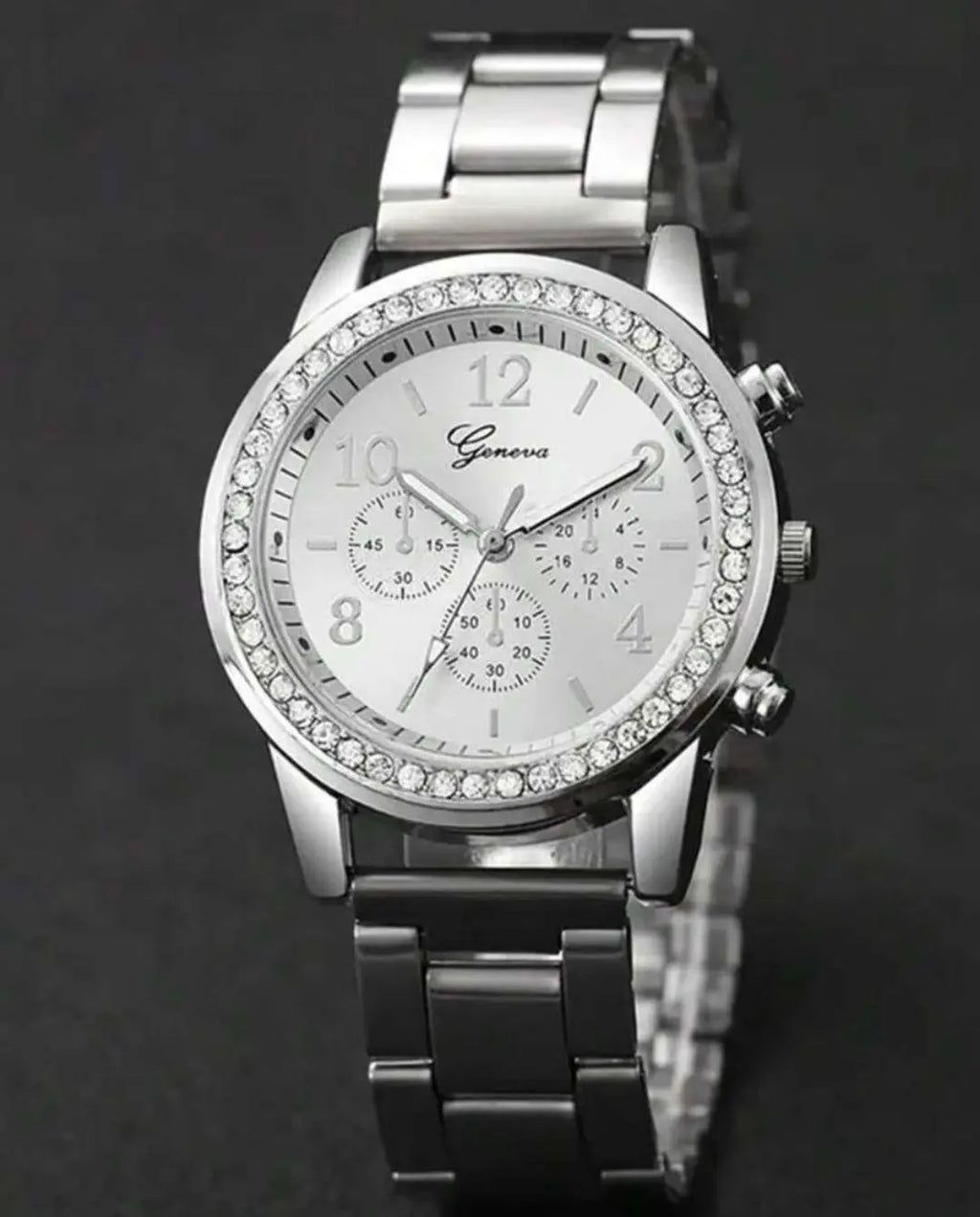 4 Pieces Lady's Silver Stainless Steel Jewelry Set Maison Aurum