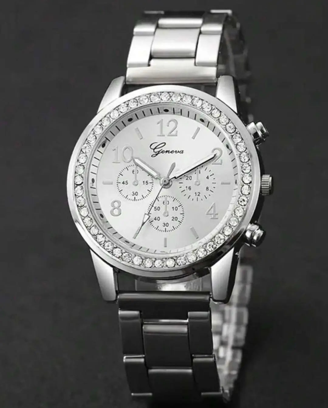 4 Pieces Lady's Silver Stainless Steel Jewelry Set Maison Aurum