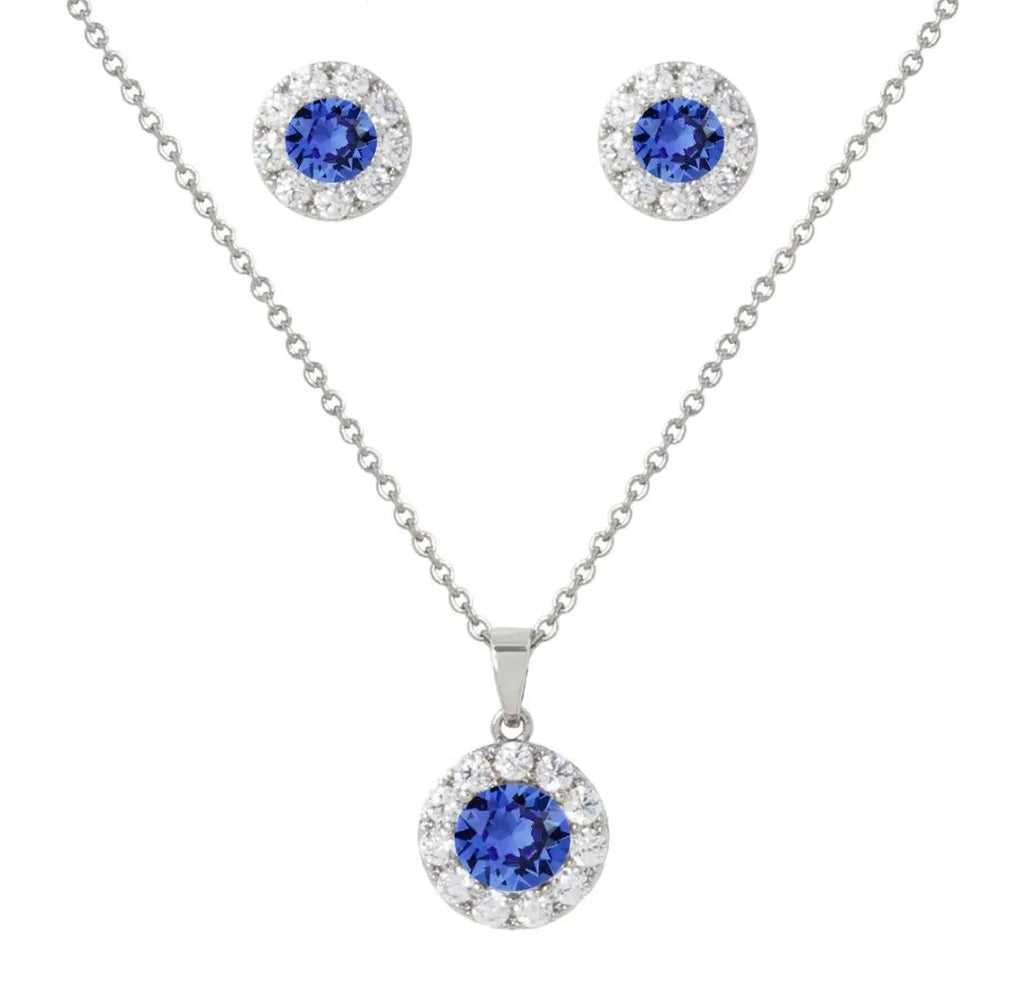 Jewellery Set - Sapphire Crystal Maison Aurum