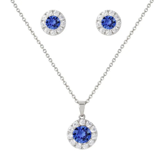 Jewellery Set - Sapphire Crystal Maison Aurum